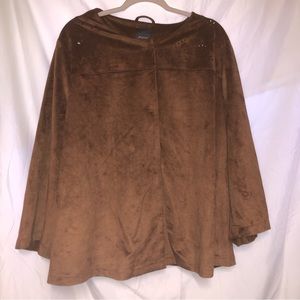 Marina rinaldi faux suede jacket plus size